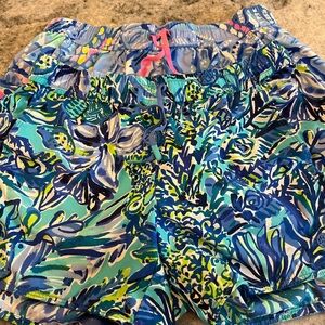2 Pairs of Lilly Pulitzer Vibrant Floral Athletic Style Shorts - Size XS